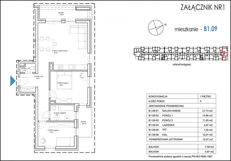 Apartament nr. B1.09